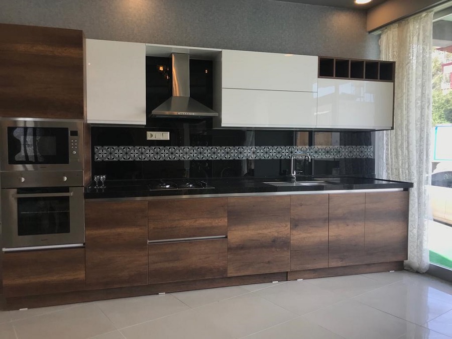 KAHVE RENGİ MODERN MUTFAK